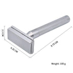 Stainless Steel Double Edge Safety Razor 30° Angled, Reusable, Includes 5 Blades