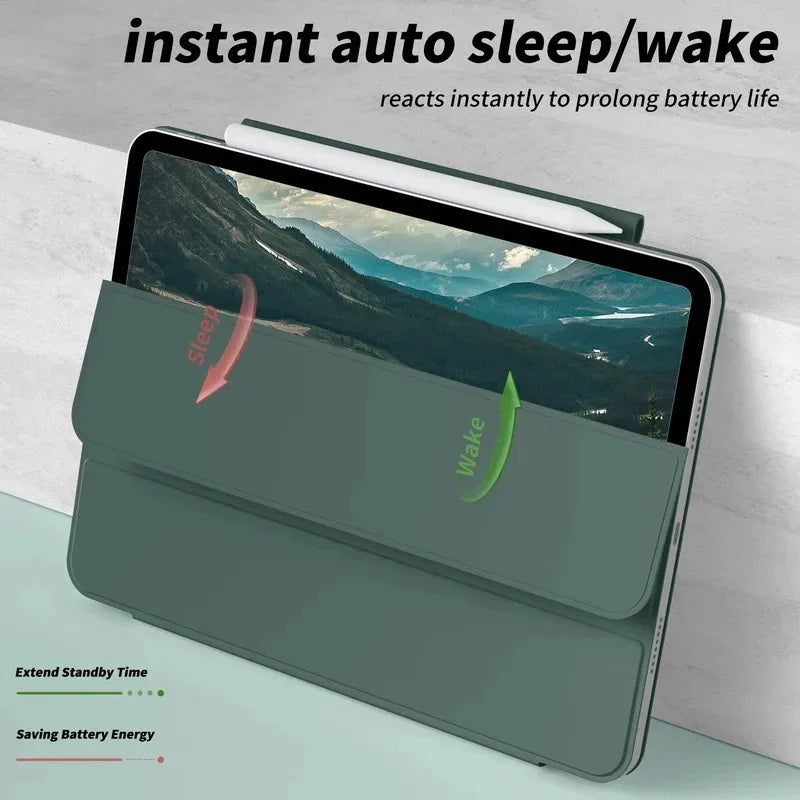 For 2025 iPad11 Cover  A16 10 10.9 2022 Pro 11 12.9 13in Magnetic Case iPad Air4 5 Air6 Air7 Mini 6 7  With Magnetic Detachable
