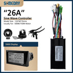 26A Ebike Sinawave Controller 24V/36V/48V Three-Mode Controller with Learning Function JN Color Display Wheel Hub Motor Parts