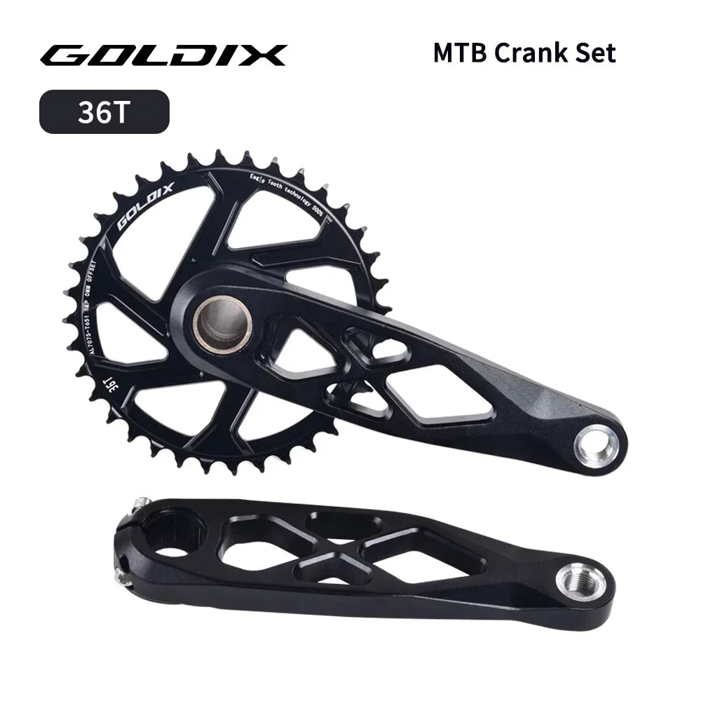 GOLDIX MTB Crankset BSA 24mm 165mm 170mm 175mm Direct Mount R-SPEC Trail Hollow Bike Crank Spindle DH AM XC for Shimano SRAM
