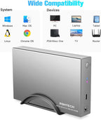 RSHTECH Upgraded Hard Drive Enclosure Aluminum USB C to SATA External Hard Drive Dock Case for 3.5" HDD & SSD up to 22TB UASP