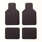 4-piece waterproof PU leather car floor mat - durable and fashionable, all-weather protection, easy to clean, enhances interior