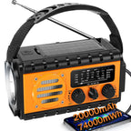20000mAh Solar Hand Crank Radio Emergency Radio FM AM/WB/NOAA Weather Radio USB Rechargeable Flashlight SOS Alarm Power Bank