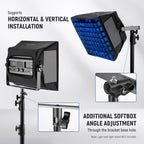 NEEWER Upgraded Softbox Diffuser for RGB1200 LED Video Light Panel, 14.6"x13.6"/37x34.5cm Foldable with Grid/Bag/Blackout Hood
