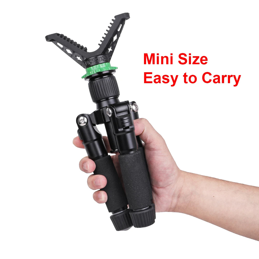 Hunting Shooting Tripod Stand with Adjustable V Yoke Head, Aluminum Portable Outdoor