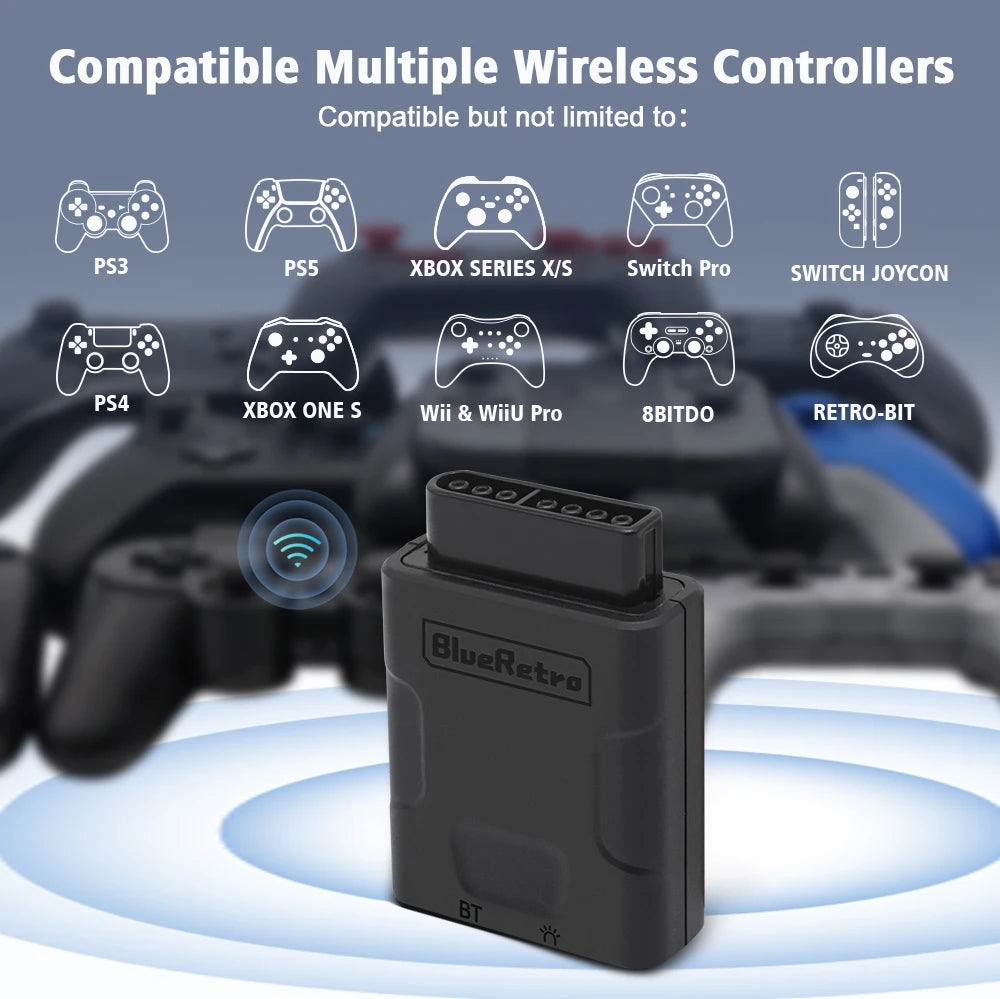RetroScaler Blueretro Wireless Controller Adapter For SNES SFC Console to PS4 PS5 Switch Pro Switch Joycon Xbox One S Controller