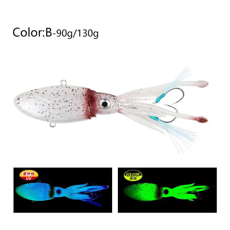 Big Game Luminous UV TPR Octopus Squid Sea Saltwater With High End Hook Jigging Fishing Lures Bait Buy Squid VIBE Lure Trex