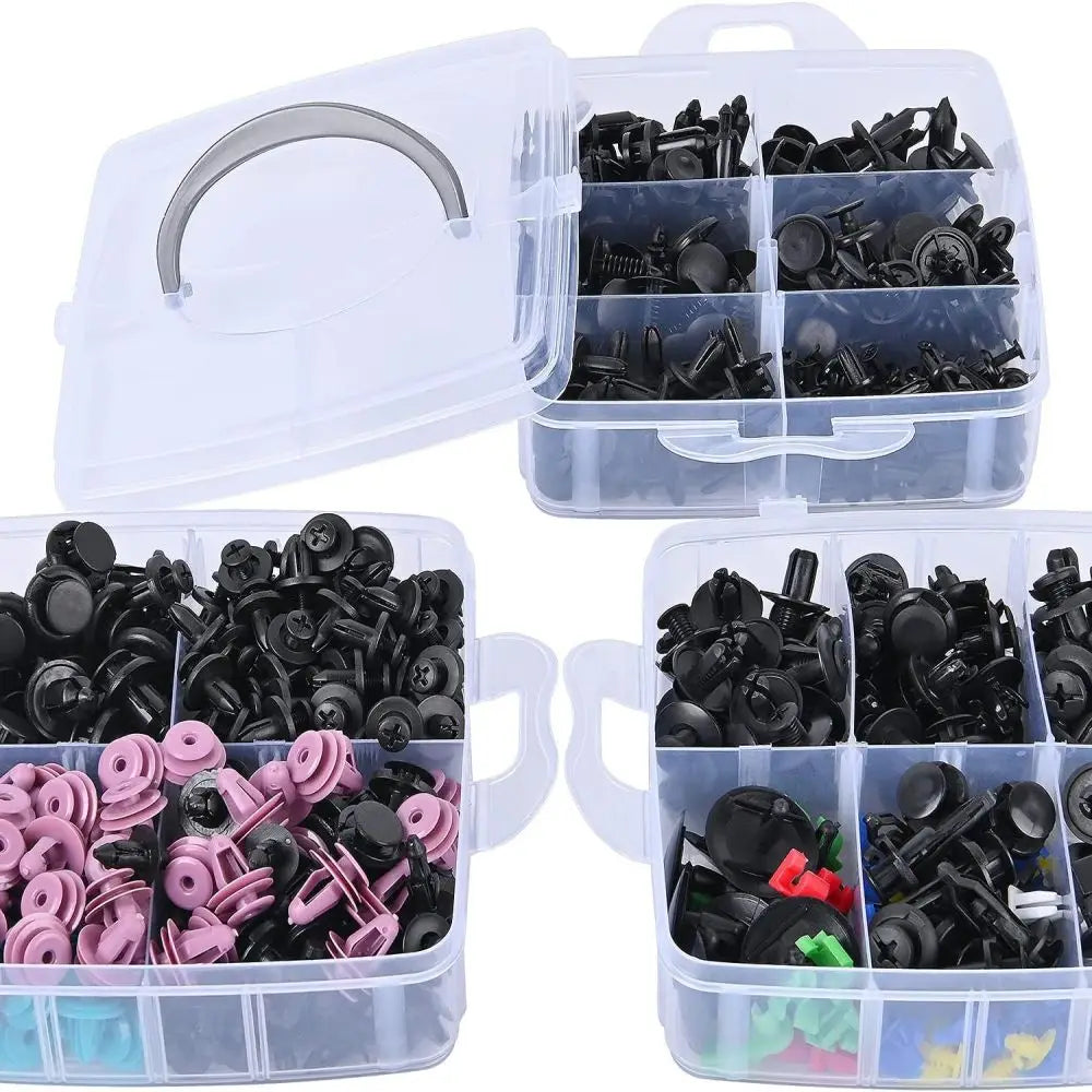 Car Plastic Fastener Clips Kit 680-725pcs Trim Rivets Push Retainer Clips, Optional Tools Set