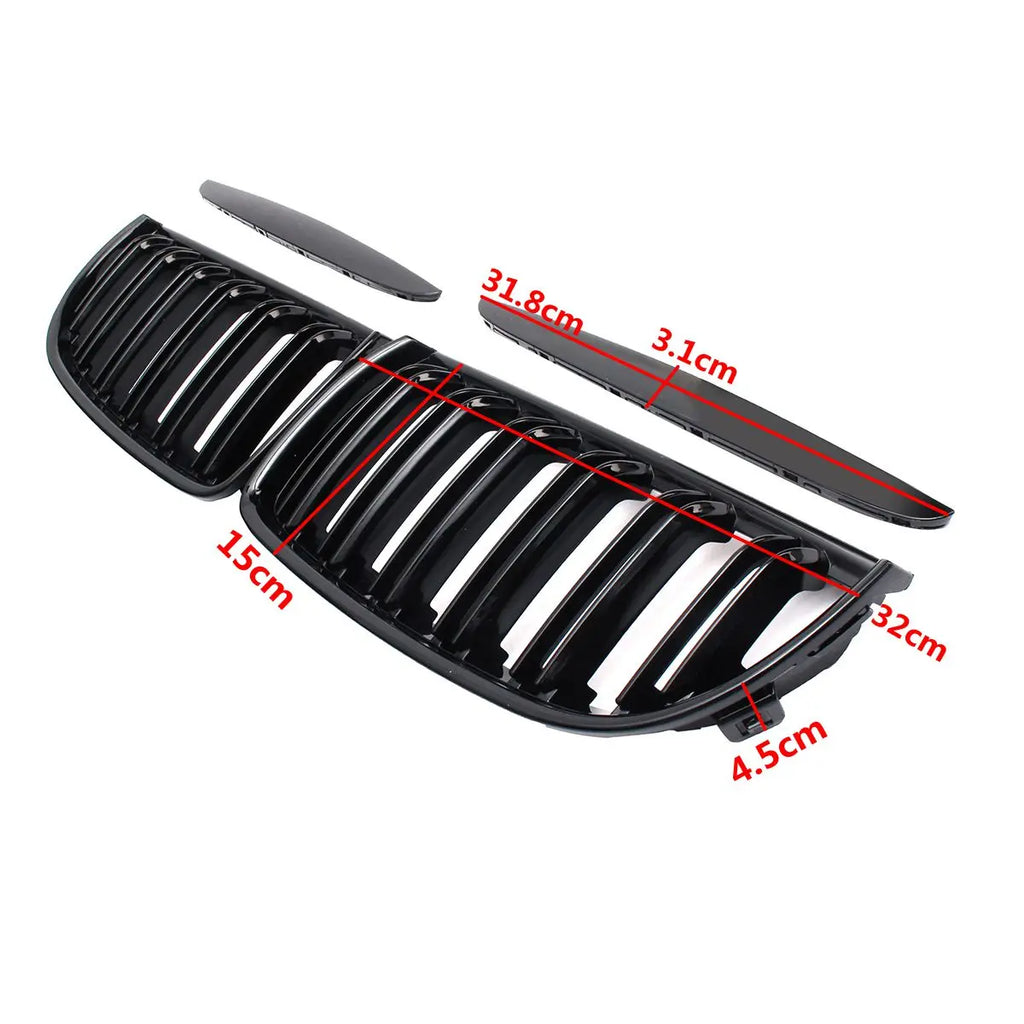 Pair E90 E91 Front Kidney Grille Car Front Bumper Grille Grill Double Slat Sport Kidney Grille Grill For BMW E90 E91 2005-2008