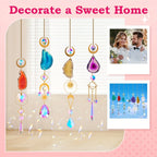 DIY Crystal Suncatcher Making Kit for Adults, Window Hanging Prism and Agate, Style A