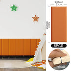 3D Soft Wall Panel for Safe Anti-Collision Wall Pad Self Adhesive Leather Rectangular Peel and Stick Headboard for Kids Bedroom