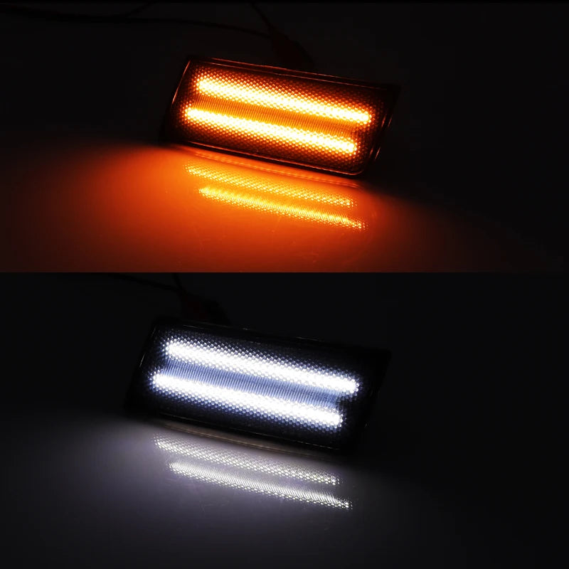 For Chrysler 300 300C 2005-2010 2PCS LED Side Marker Light Amber Front Bumper Turn Signal Light,Replace OEM Sidemarker Lamps