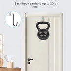Door Hangers Hooks with Rubber Organizer Hooks for Living Room, Bathroom, Bedroom, Kitchen Hanging Clothes, Towels, Hats, Coats