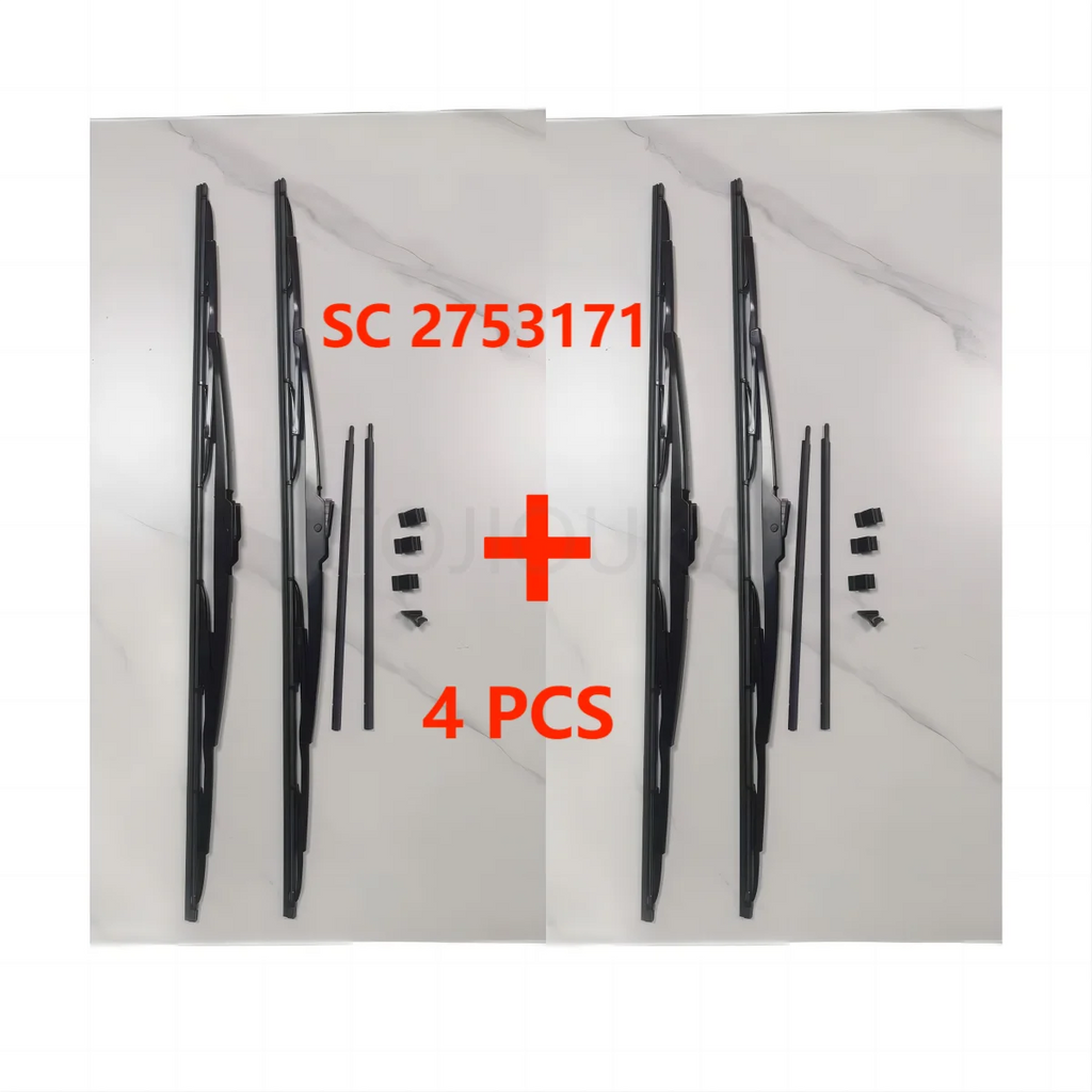 4 PCS in Suitable for Scania Truck Wiper Slices With Long Nozzle OEM 2753171  2715133 1798490 1534038 2617207 2617209
