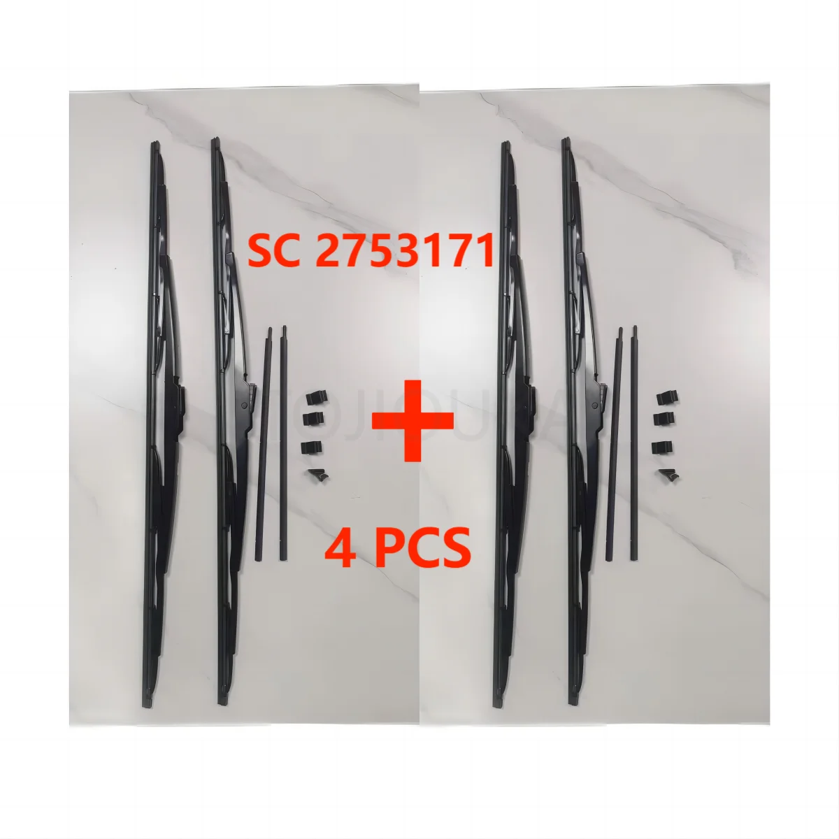 4 PCS in Suitable for Scania Truck Wiper Slices With Long Nozzle OEM 2753171  2715133 1798490 1534038 2617207 2617209