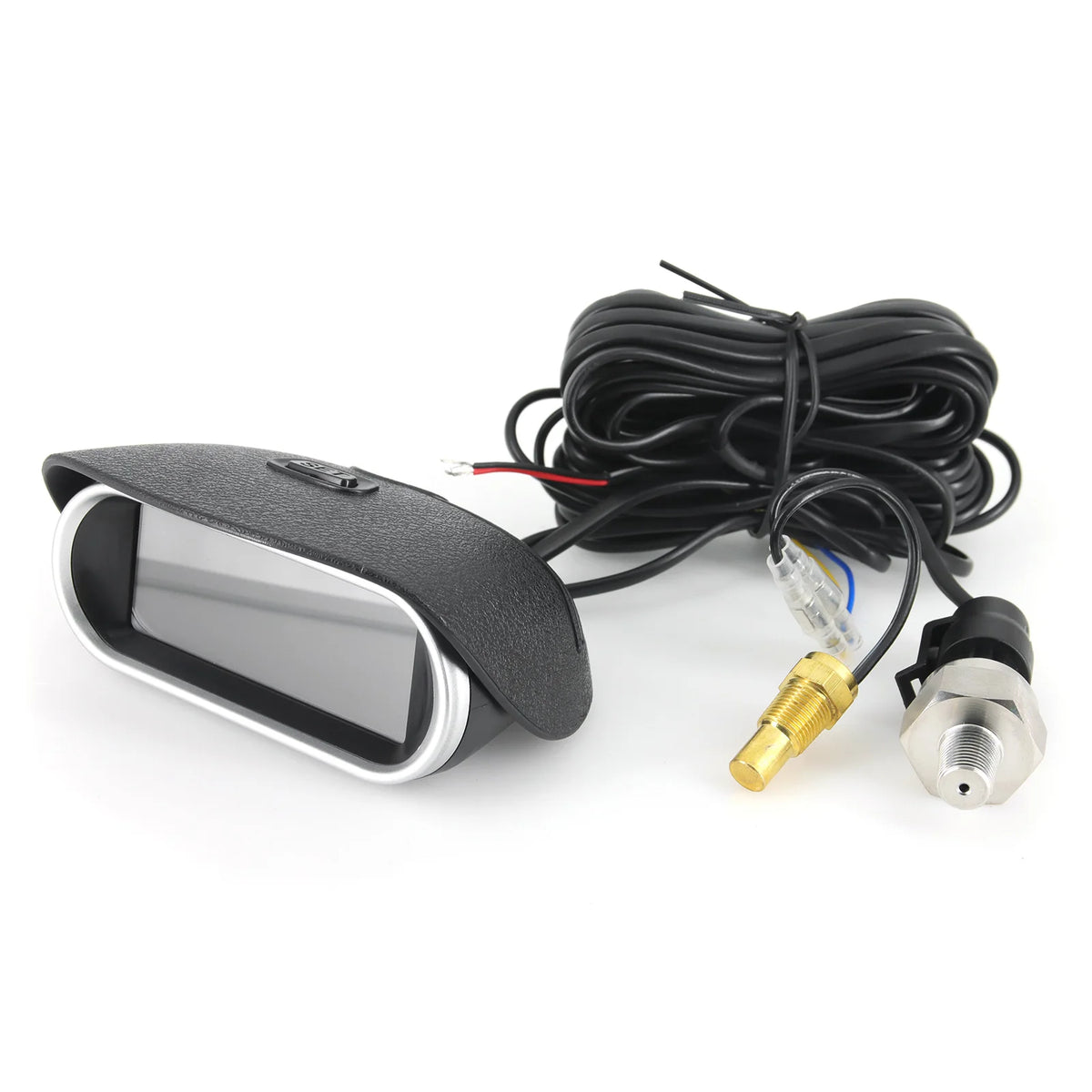 2 In 1 LCD Car Digital Oil Pressure Gauge Water Temp Meter 1/8 NPT Oil Pressure sensor  Water Temperature Sensor 10mm