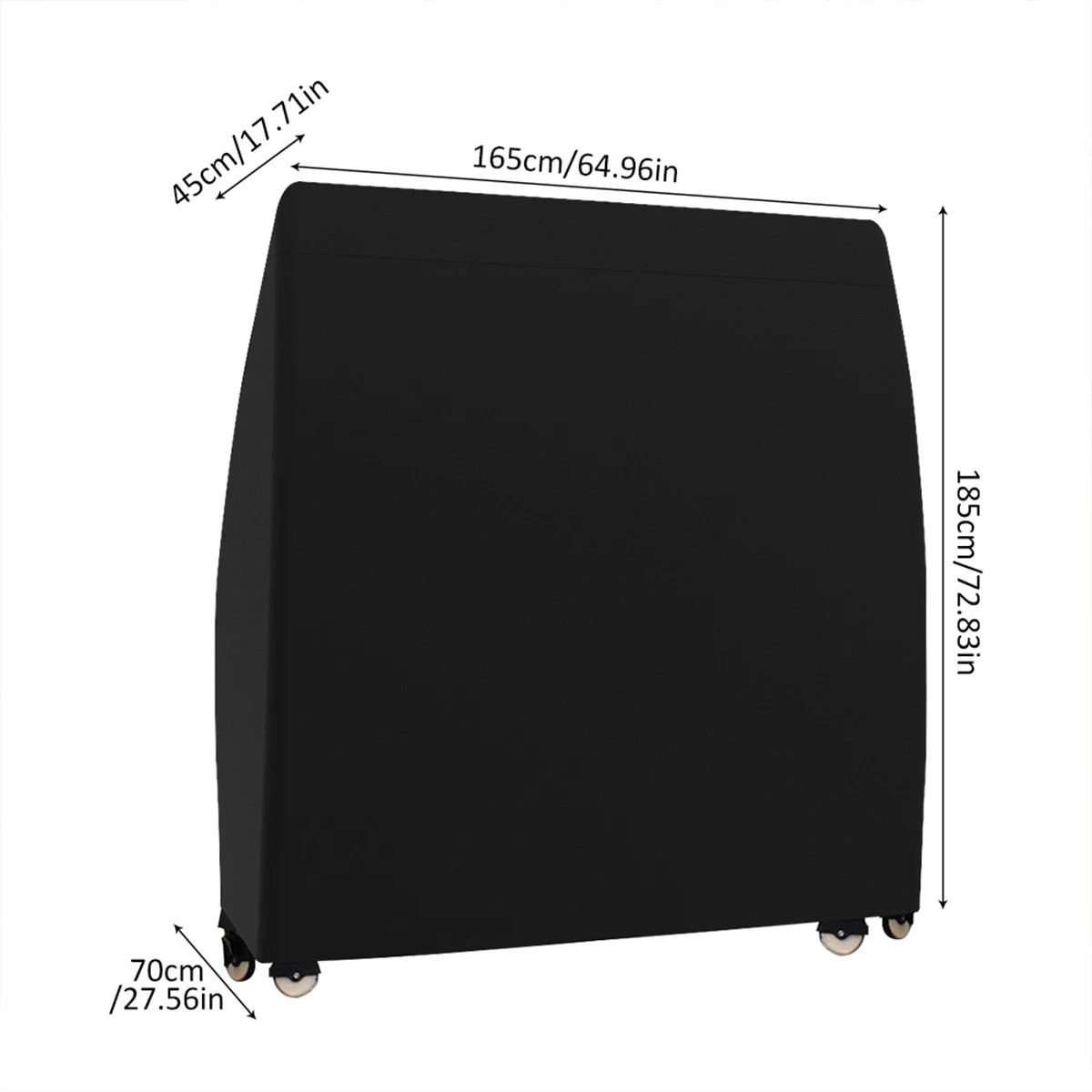 165x70x185cm Black