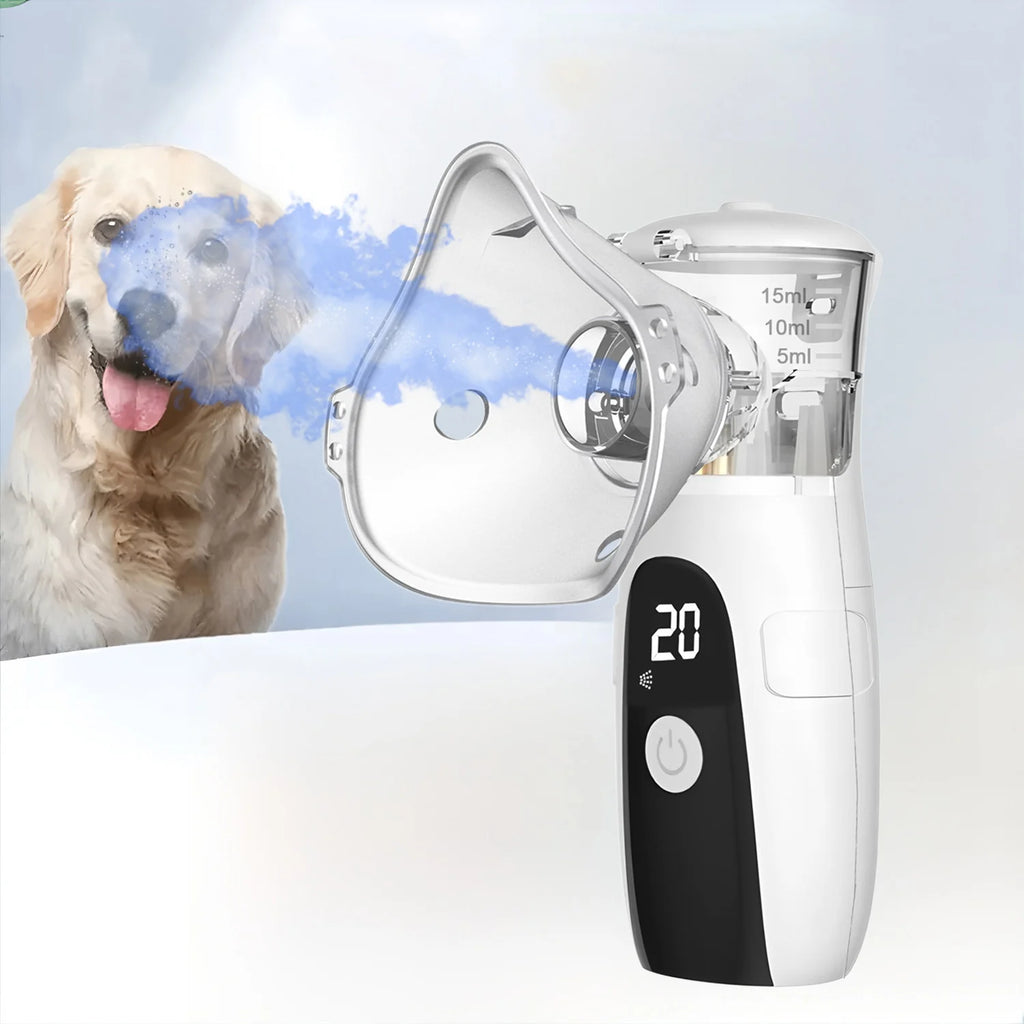 Portable Pet Nebulizer Low Noise Animal Inhalation Machine For Cat Dog Respiratory Care Home Pet Health Supplies