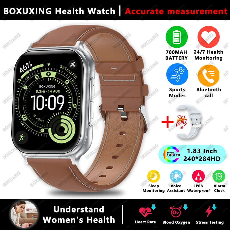 New Bip 6 Pro Sports Smart Watch 700MAH Battery 1.83" AMOLED HD GPS Track IP68 Waterproof Heart Rate Bluetooth Call Smartwatches