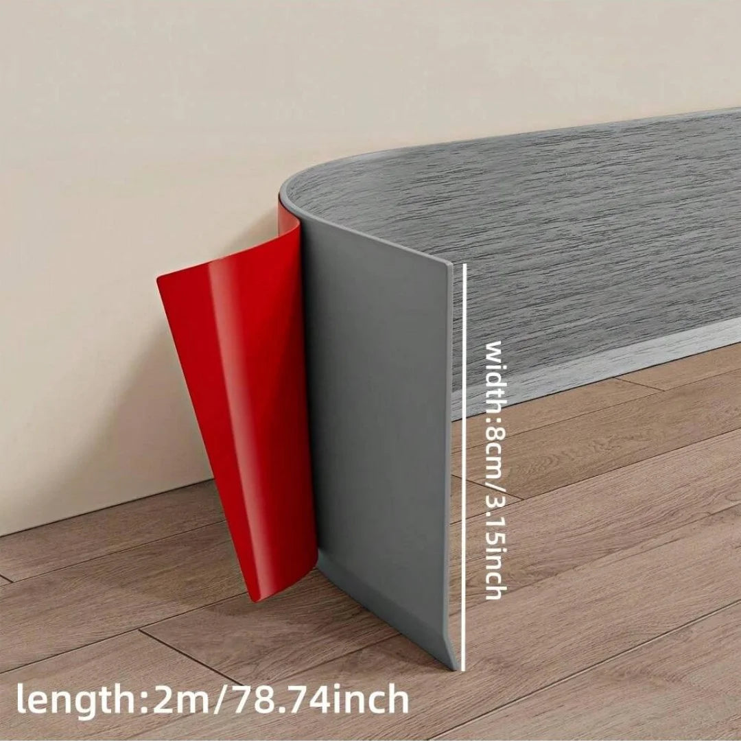 1PC 2mx8cm vinyl wall decoration skirting board, self-adhesive decorative skirting board, flexible self-adhesive decorative stri
