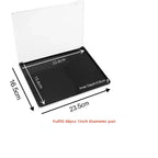 2pc XL Large Empty Magnetic Plastic Eyeshadow Palette Makeup Storage Box Clear Lid & 20pcs Adhesive Metal Stickers