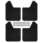 4Pieces Mudflaps Flaps Universal Exterior Parts Black Front and Rear Mudguard Mudflaps for Pickup SUV Car Truck