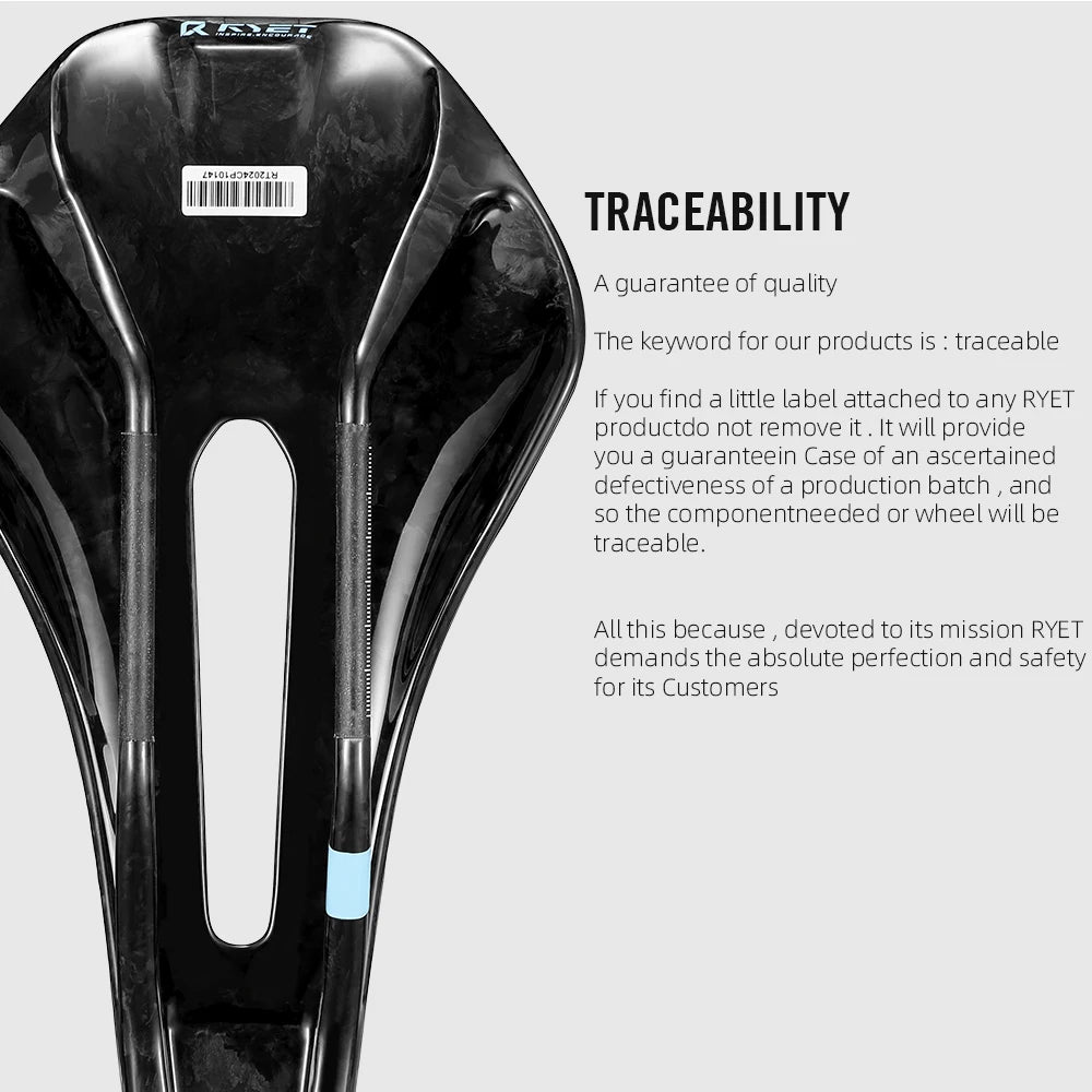 RYET 3D Printed Full Carbon Bicycle Saddle 245mm *135/145/155mm Bike Saddle for MTB Gravel Road Bike Seat bicycle parts