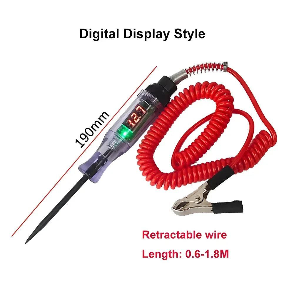 High Quality Auto Circuit Tester Truck Voltage Tester Circuit DC 6V 12V 24V Auto Diagnostic Probe Test Pen Car Tools
