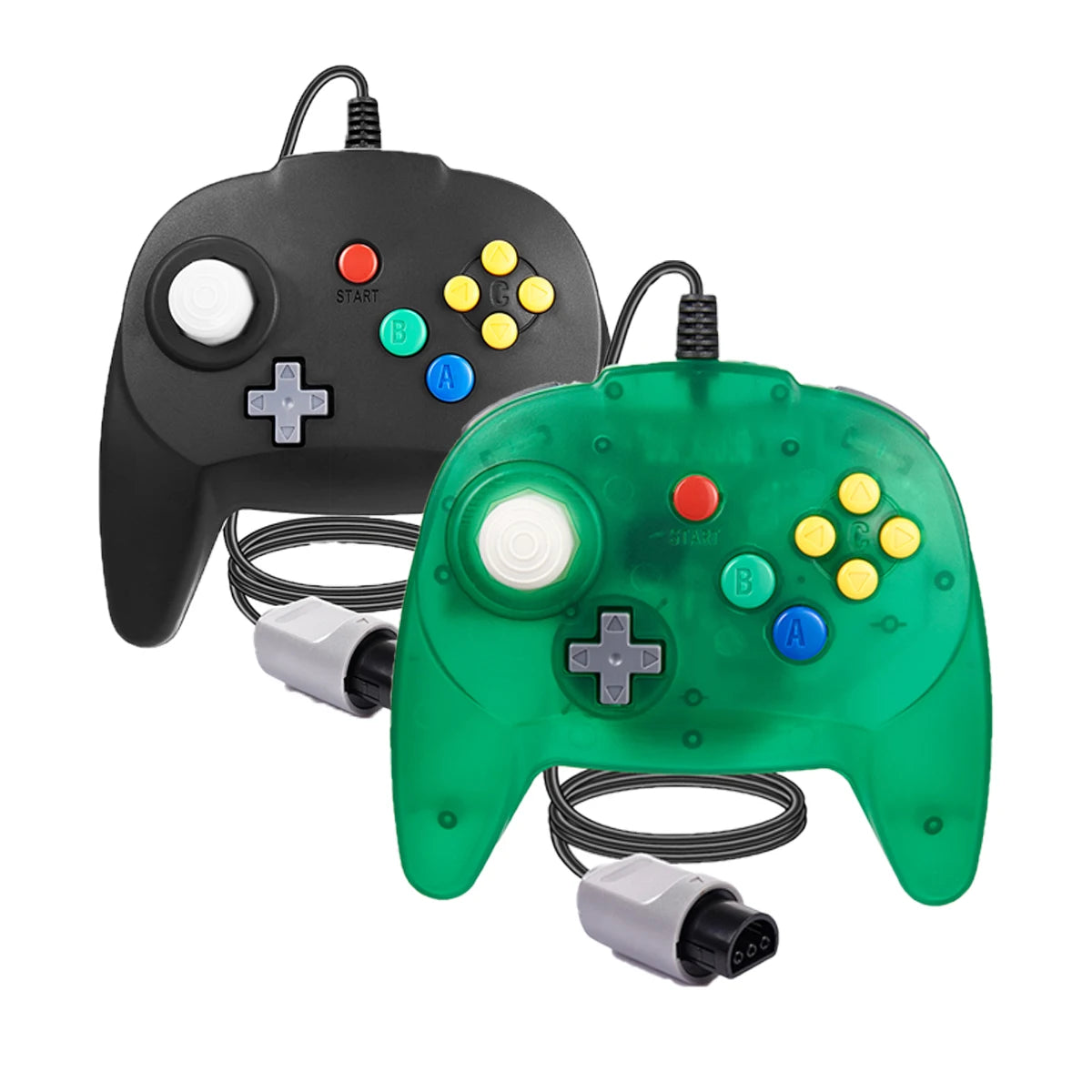 N64 Wired Controller Gamepad with Joystick, Plug & Play, 2 Pack, Multiple Colors