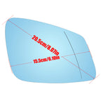 BMW 1-7 Series door wing mirror glass heated blue tint replacement, left/right set