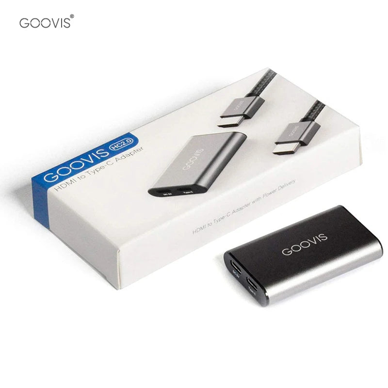 Goovis HDMI To Type-c Adapter for GOOVIS Young Head-Mounted Display HD 4K Converter USB-c Portable Video Adapter Black