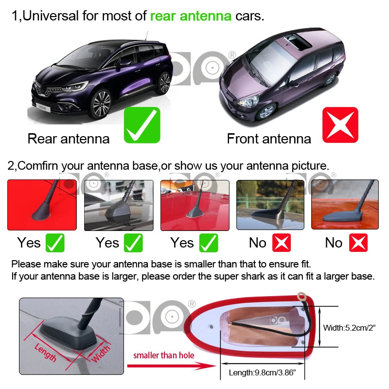 Waterproof Shark Antenna Special Auto Car Radio Aerials Stronger Signal Piano Paint For Toyota Verso Avensis  Yaris