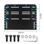 SimRuito Universal Adjustable Sim Racing Pedals Mounting Plate 7075 Aluminum for G29 G920 T300RS Cockpit Floor 3 Pedals