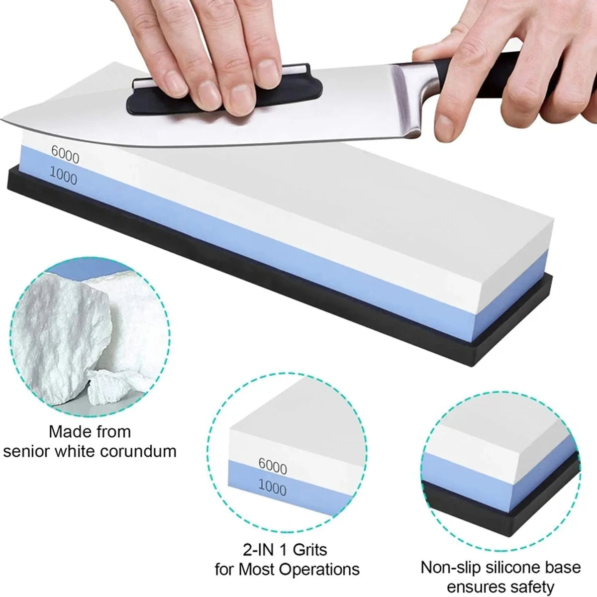Whetstone Sharpening Stones Professional Knife Sharpener Grinding Stone Water Stone Kitchen Tool 1000 3000 6000grit Double-sided