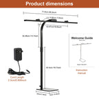 Ultra Bright LED Desk Lamp with Base, Dimmable 28.2" Flexible Adjustable Gooseneck Swing Arm Table Light for Home Office