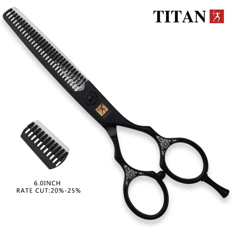 TITAN Hair Thinning Cutting Scissors Japanese Steel Barber Shears 5.5 or 6.0 Inch