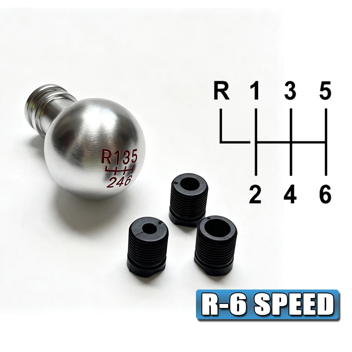 Universal Rainbow Shift Knob - Burnt Blue Aluminum Gear Lever for Manual/Auto Cars, Anti-Slip Ergonomic Grip