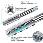 Screw Tap And Die Set HSS Metric Right Hand Machine Plug Tap Straight Flute 2pcs HSS Hand Tap Drill Bit M10 M12 M14 M15 M16
