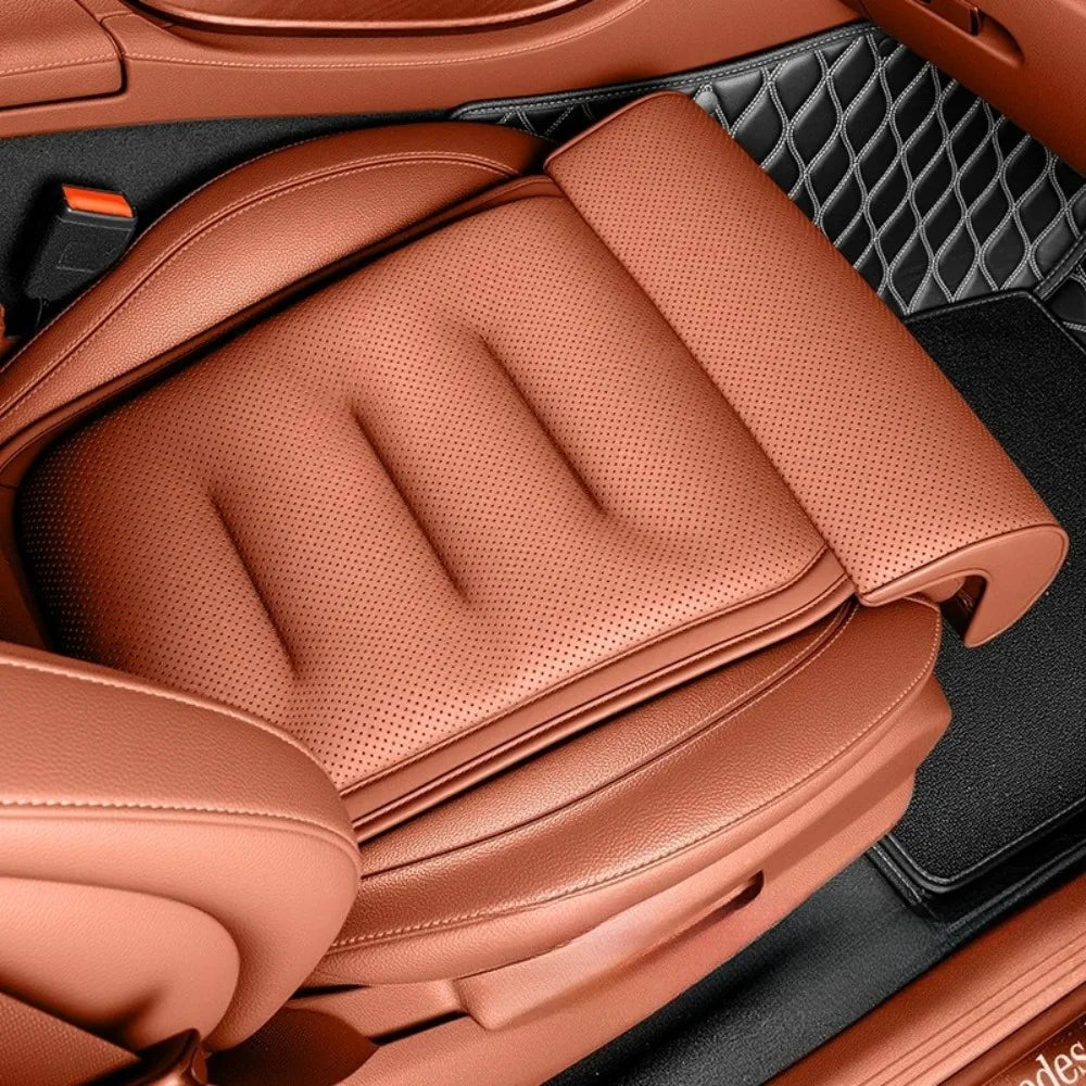 Universal Suede Cover Memory Foam Leg Support Thick Padding Non-slip Car Seat Cushion Adjustable Seat Extender