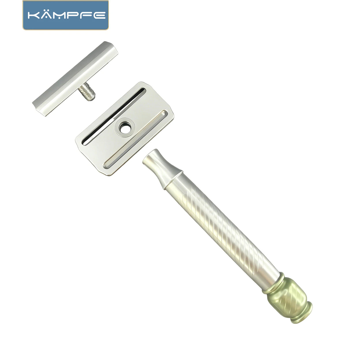 KAMPFE Traditional CNC Aluminum Metal Safety 30° Fixed Angle Razor Double Edge Manual Shaver for Close Shave Razor