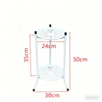1 Pack, 2-Tiered Tall Plant Stand Metal Plant ShelfSupports Rack For Indoor Outdoor Home Decoration