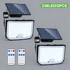 Solar Lights Outdoor 400LED Remote Solar Security Lights Outdoor Motion Sensor Waterproof Solar Wall Lamp Garden Patio Yard