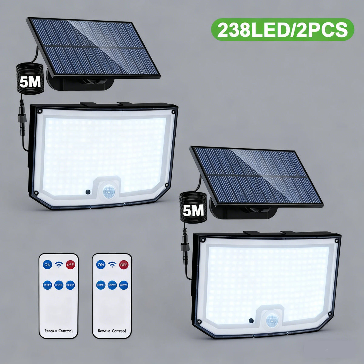 Solar Lights Outdoor 400LED Remote Solar Security Lights Outdoor Motion Sensor Waterproof Solar Wall Lamp Garden Patio Yard