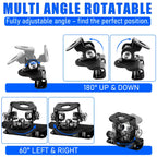 2PCS LED Work Light mounting Bracket Universal Hood Led Light Bar Mount Bracket Foglight lamp Holder for Off Road Jeep Truck SUV