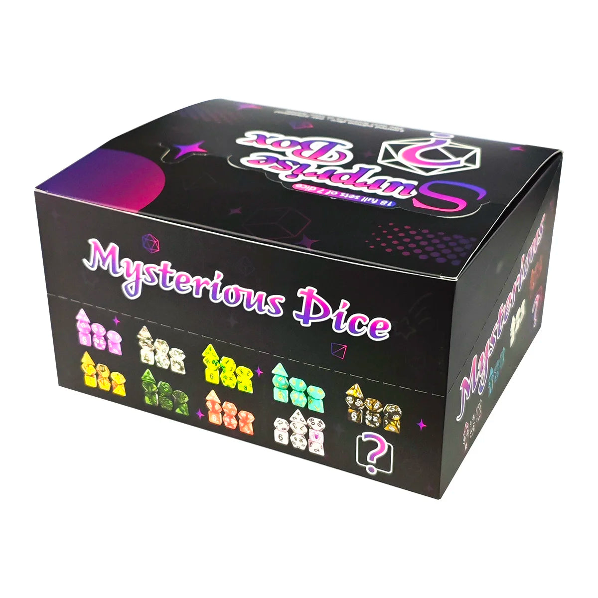 126PCS/BOX  Popular Surprise Mystery Box Dice Packaging Polyhedral Acrylic DND Dice Set for Tabletop DND RPG Games