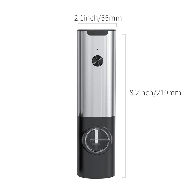 1/2pcs Automatic Pepper Grinder Salt And Pepper Grinder USB Rechargeable Adjustable Coarseness Spice Mill for Kitchen Tool