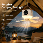 2026 New Portable Rechargeable Ceiling Fan Wireless USB Hanging Fan for Student Dorm Bed Outdoor Camping