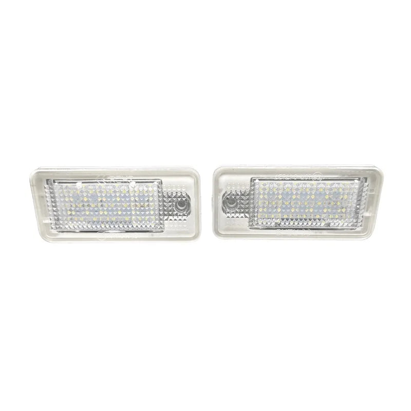 2PCS Rear LED License Plate Light For Audi A3 S3 8P A4 S4 B6 B7 A6 C6 S6 A8 S8 Q7 RS4 RS6 Plus Avant Auto Lamp Light