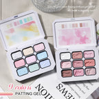 9-color solid nail polish, pink, Macaron painting glue, high saturation popular solid nail polish, used for nail art