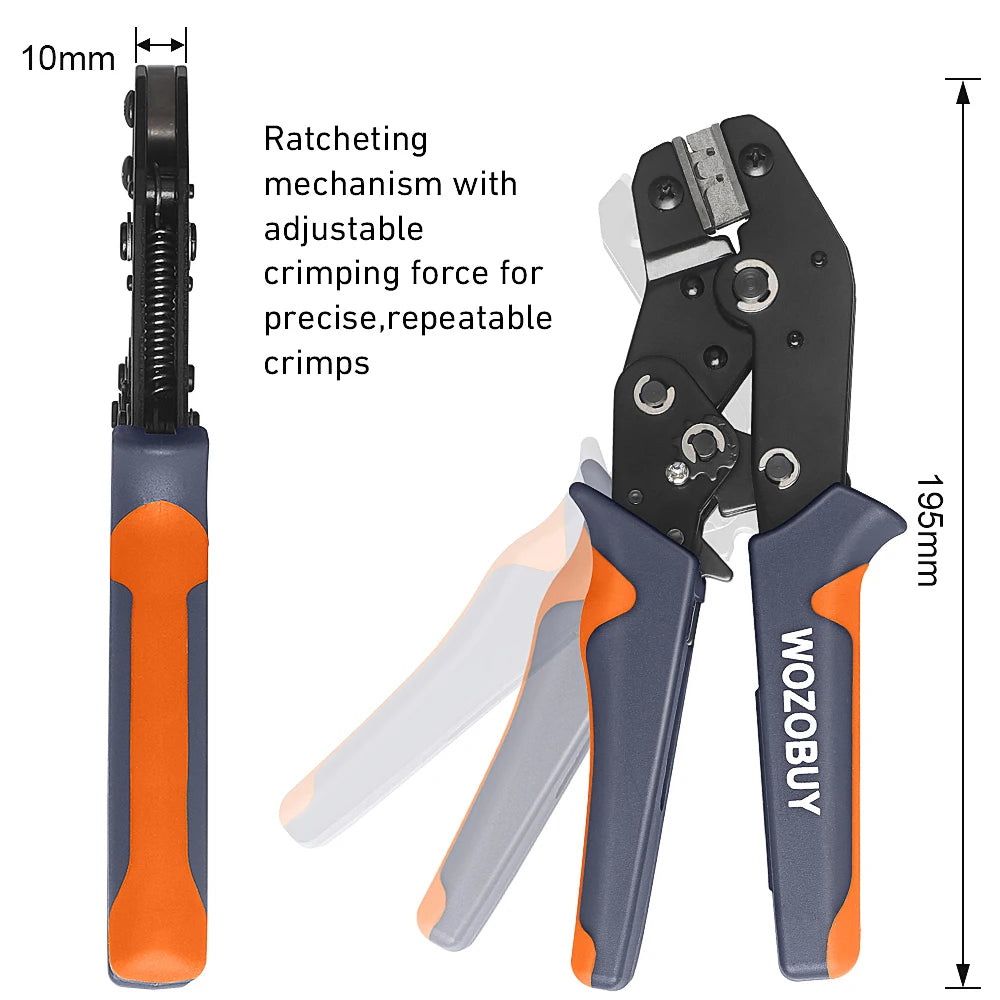 SN-01BM ratcheting wire crimping tool set with insulated terminals kit (310-1550pcs)
